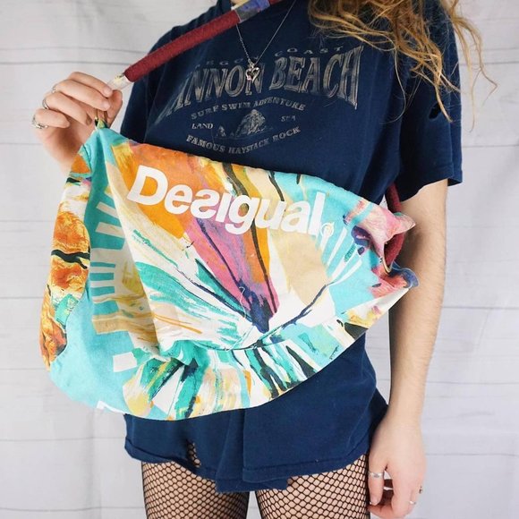 🍓Y2K DESIGUAL CANVAS SHOULDER BAG🍓 - Picture 2 of 4